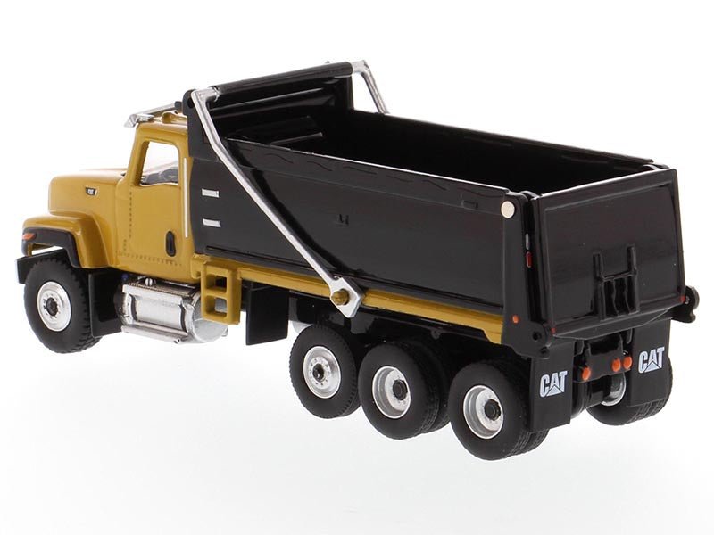 CAT Caterpillar CT681 Dump Truck Yellow and Black "High Line" Series 1/87 (HO) Scale Diecast Model by Diecast Masters-Diecast Masters-ModelCars.com