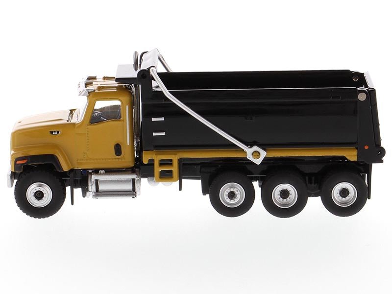 CAT Caterpillar CT681 Dump Truck Yellow and Black "High Line" Series 1/87 (HO) Scale Diecast Model by Diecast Masters-Diecast Masters-ModelCars.com