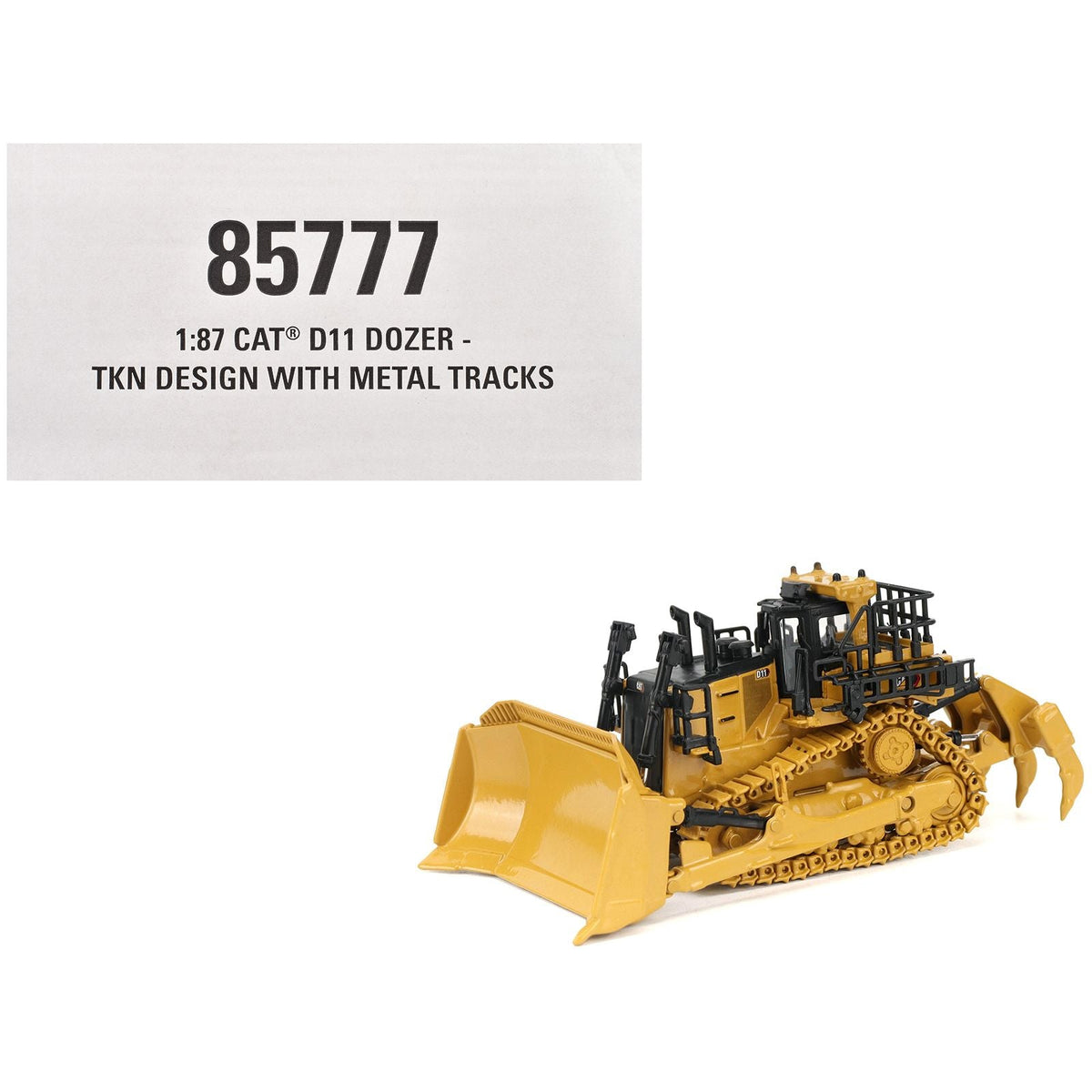 CAT Caterpillar D11 Track Type Dozer TKN Design Yellow "High Line" Series 1/87 (HO) Diecast Model by Diecast Masters-Diecast Masters-ModelCars.com