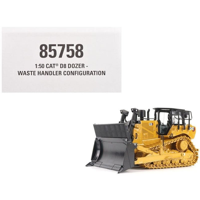 CAT Caterpillar D8 Track-Type Dozer (Waste Handler Configuration) Yellow "High Line" Series 1/50 Diecast Model by Diecast Masters-Diecast Masters-ModelCars.com