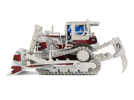 CAT Caterpillar D8T Track Type Tractor with Single Shank Ripper "Brent Scarbrough & Co." Patriotic Livery "High Line" Series 1/50 Diecast Model by Diecast Masters-Diecast Masters-ModelCars.com