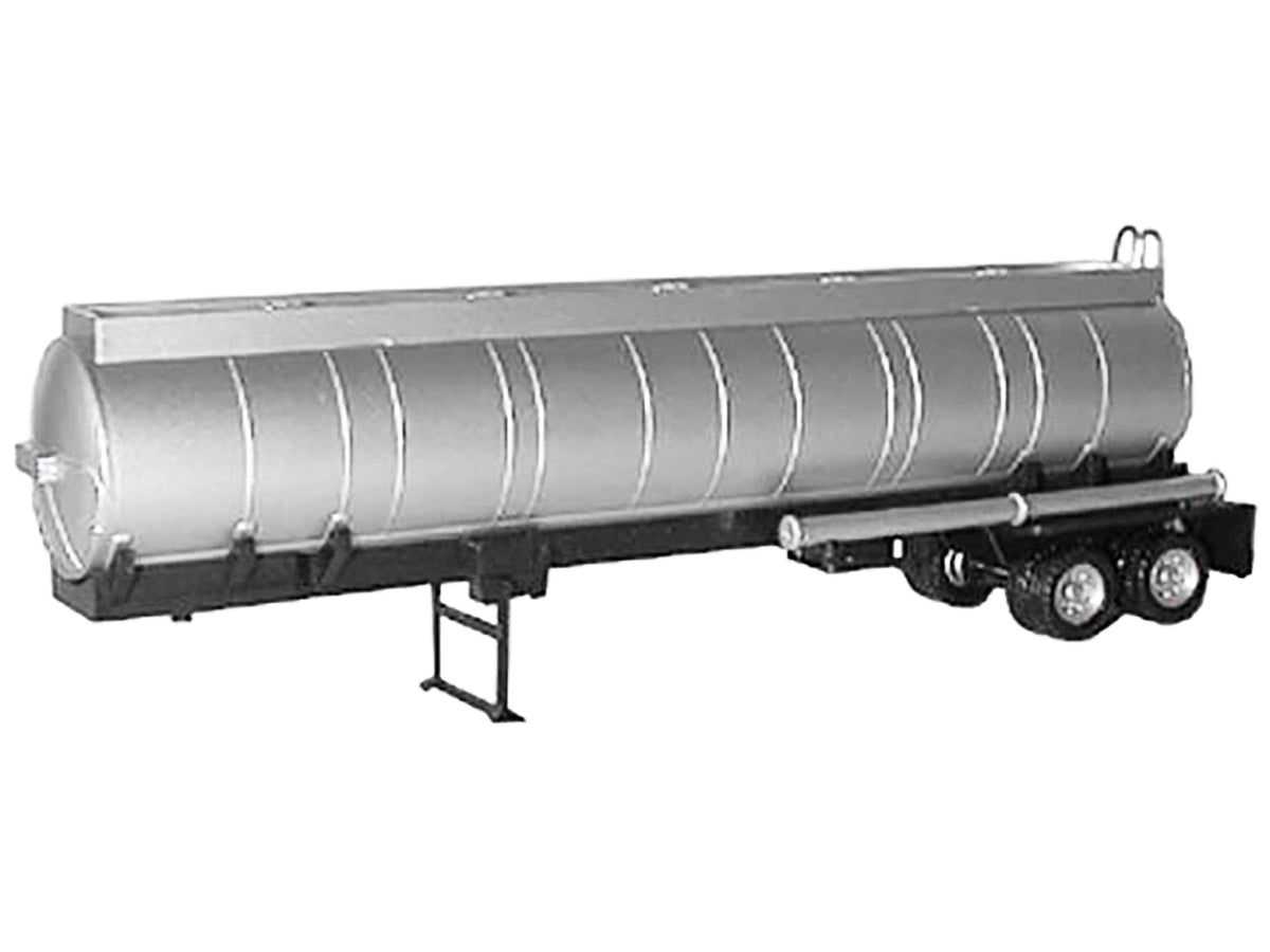 Chemical Tanker Trailer Silver 1/87 (HO) Plastic Model by Promotex-Promotex-ModelCars.com
