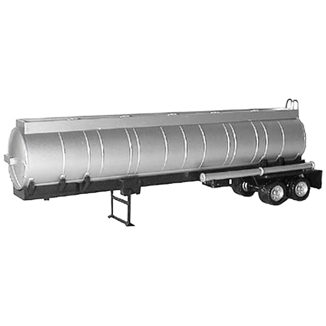 Chemical Tanker Trailer Silver 1/87 (HO) Plastic Model by Promotex-Promotex-ModelCars.com