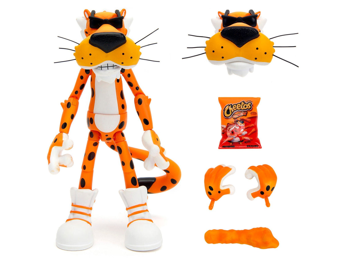 Chester Cheetah 5.5" Figure with Accessories and Alternate Head and Hands "Cheetos Crunchy" model by Jada-Jada-ModelCars.com