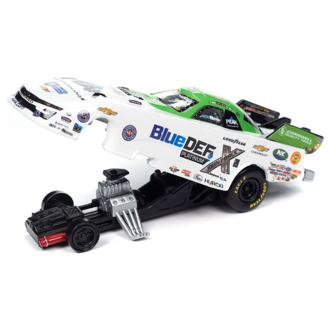 Chevrolet Camaro NHRA Funny Car John Force "BlueDEF Platinum" (2022) "John Force Racing" "Racing Champions Mint 2023" Release 1 Limited Edition to 2596 pieces Worldwide 1/64 Diecast Model Car by Racing Champions - Racing Champions - ModelCars.com