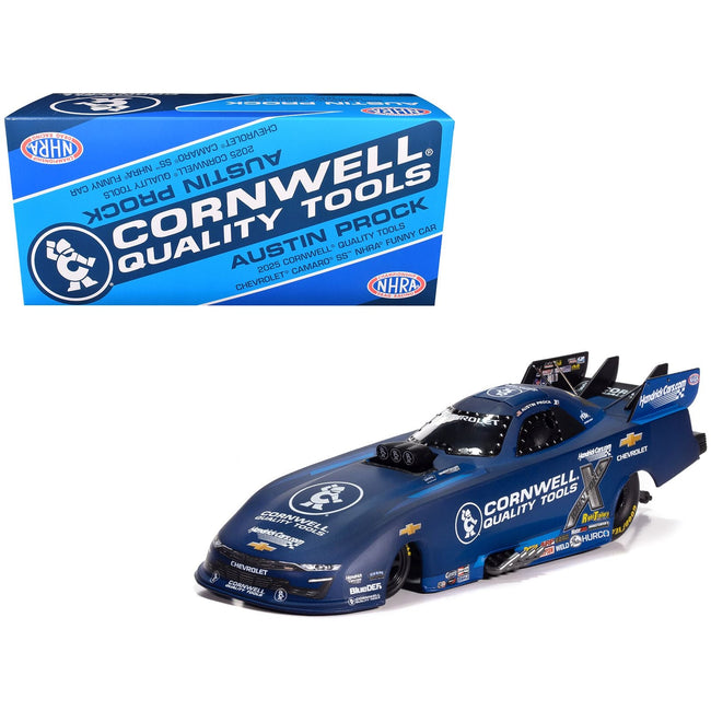 Chevrolet Camaro SS NHRA Funny Car Austin Prock "Cornwell Quality Tools" (2025) "John Force Racing" Limited Edition 1/24 Diecast Model by Auto World-Autoworld-ModelCars.com