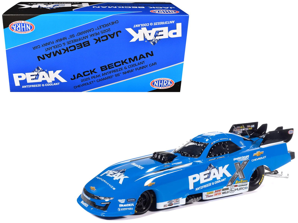 Chevrolet Camaro SS NHRA Funny Car Jack Beckman "Peak" (2025) "John Force Racing" Limited Edition 1/24 Diecast Model by Auto World-Autoworld-ModelCars.com