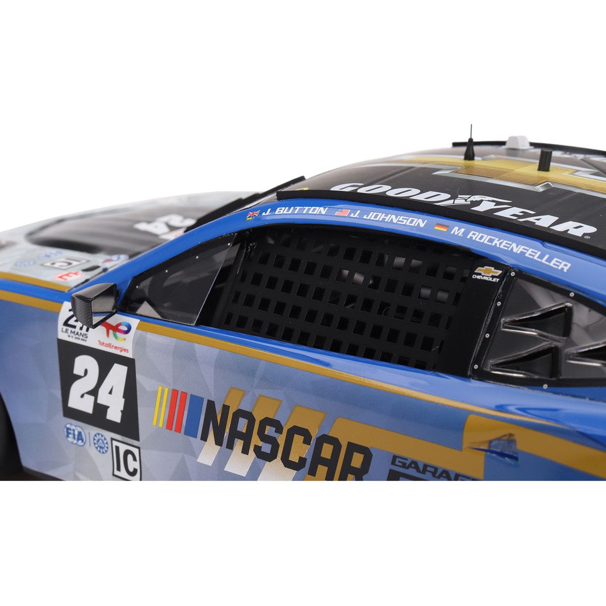 Chevrolet Camaro ZL1 24 Jenson Button - Jimmie Johnson - Mike Rockenfeller "Hendrick Motorsports - NASCAR Next Gen Garage 56" Innovative "24 Hours of Le Mans" (2023) 1/18 Model Car by Top Speed $160.64 - Top Speed - ModelCars.com
