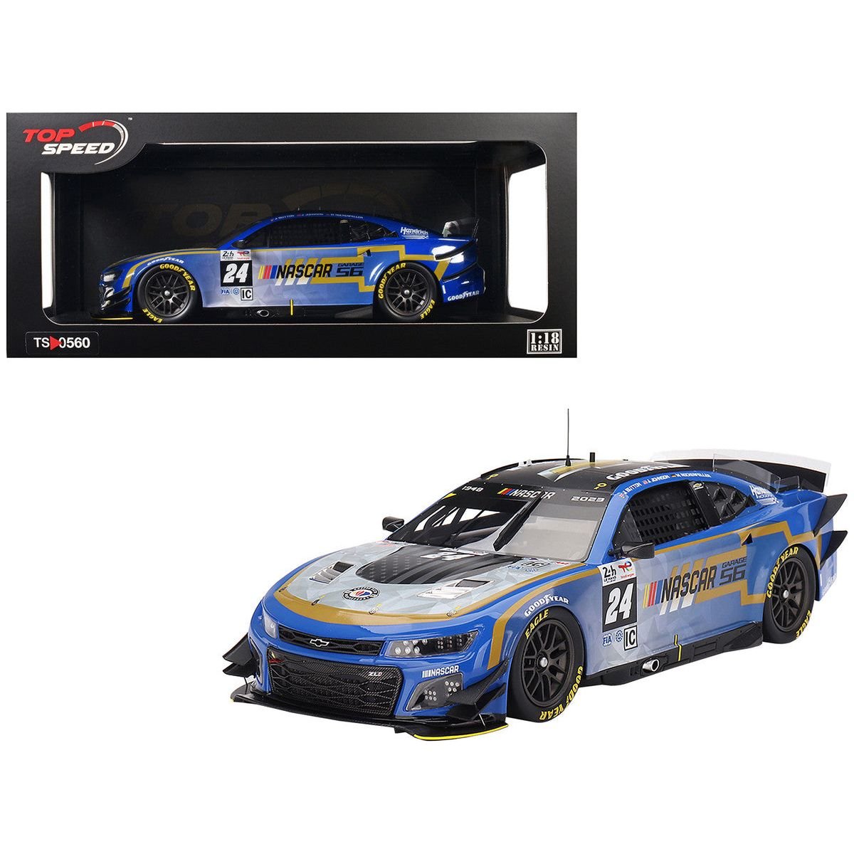 Chevrolet Camaro ZL1 24 Jenson Button - Jimmie Johnson - Mike Rockenfeller "Hendrick Motorsports - NASCAR Next Gen Garage 56" Innovative "24 Hours of Le Mans" (2023) 1/18 Model Car by Top Speed $160.64 - Top Speed - ModelCars.com