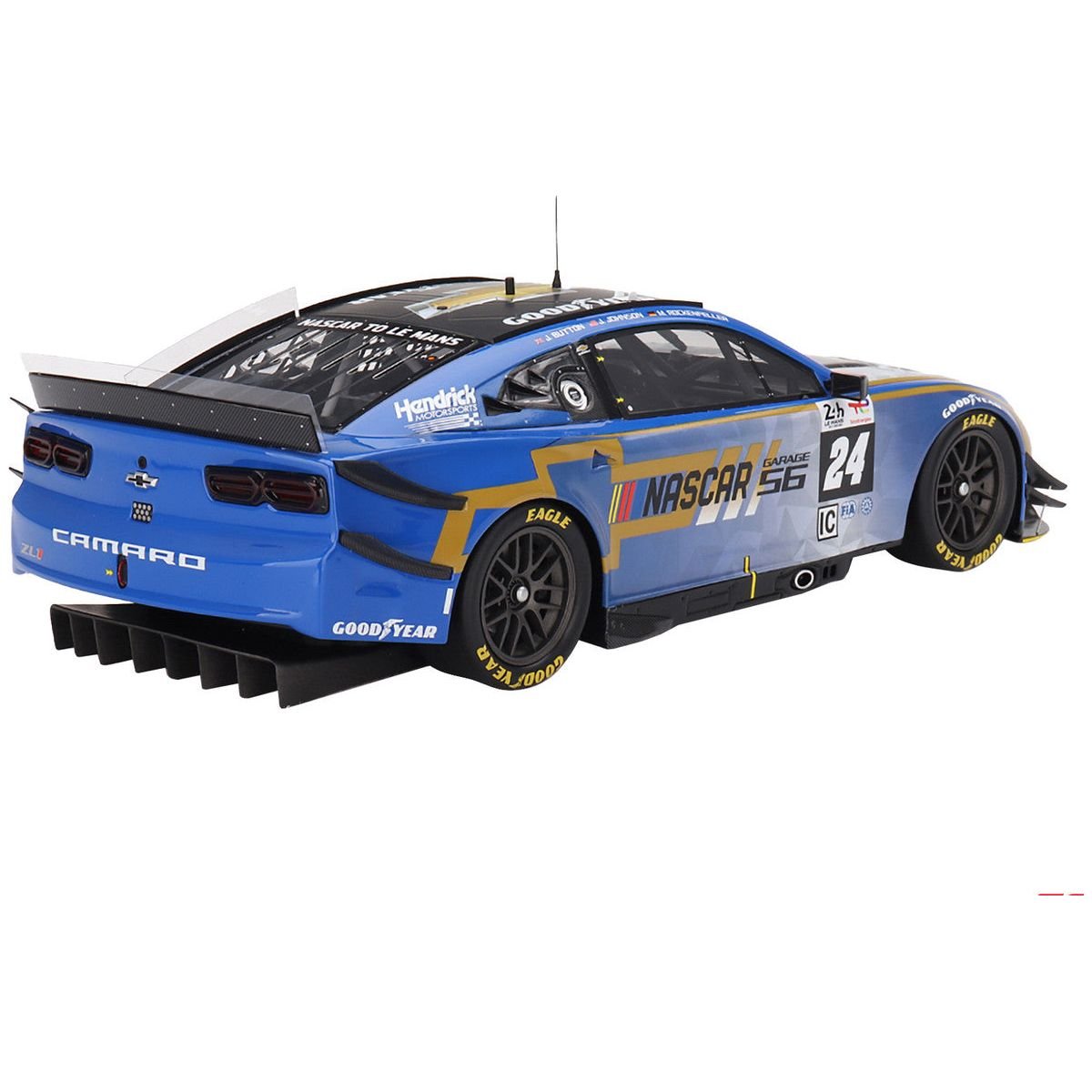 Chevrolet Camaro ZL1 24 Jenson Button - Jimmie Johnson - Mike Rockenfeller "Hendrick Motorsports - NASCAR Next Gen Garage 56" Innovative "24 Hours of Le Mans" (2023) 1/18 Model Car by Top Speed $160.64 - Top Speed - ModelCars.com