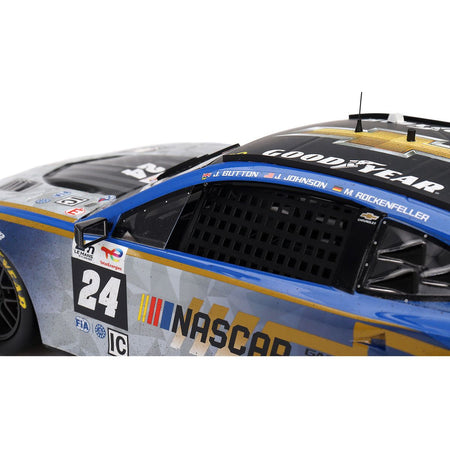 Chevrolet Camaro ZL1 24 Jenson Button - Jimmie Johnson - Mike Rockenfeller (Post - Race Weathered Version) "Hendrick Motorsports - NASCAR Next Gen Garage 56" Innovative "24 Hours of Le Mans" (2023) 1/18 Model Car by Top Speed - Top Speed - ModelCars.com