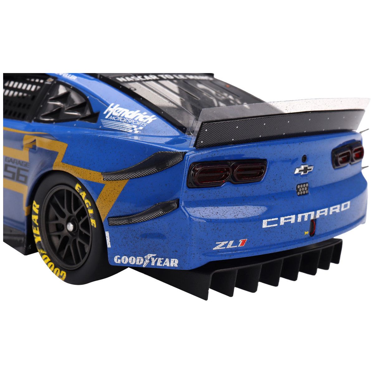 Chevrolet Camaro ZL1 24 Jenson Button - Jimmie Johnson - Mike Rockenfeller (Post - Race Weathered Version) "Hendrick Motorsports - NASCAR Next Gen Garage 56" Innovative "24 Hours of Le Mans" (2023) 1/18 Model Car by Top Speed - Top Speed - ModelCars.com