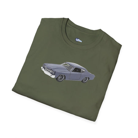 Chevrolet Chevelle SS Primer Grey Cartoon Styling - Fast and Furious Inspired T-Shirt - American Muscle-Modelcars.com-ModelCars.com