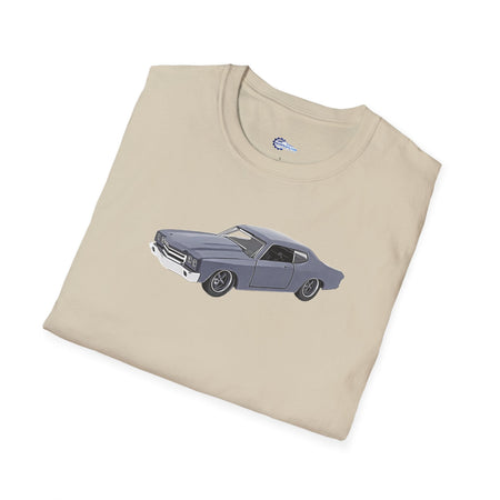 Chevrolet Chevelle SS Primer Grey Cartoon Styling - Fast and Furious Inspired T-Shirt - American Muscle-Modelcars.com-ModelCars.com