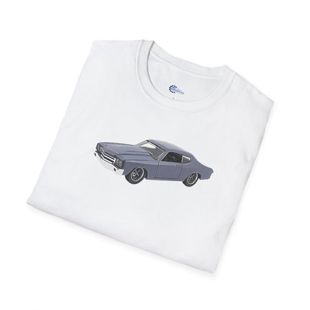 Chevrolet Chevelle SS Primer Grey Cartoon Styling - Fast and Furious Inspired T-Shirt - American Muscle-Modelcars.com-ModelCars.com