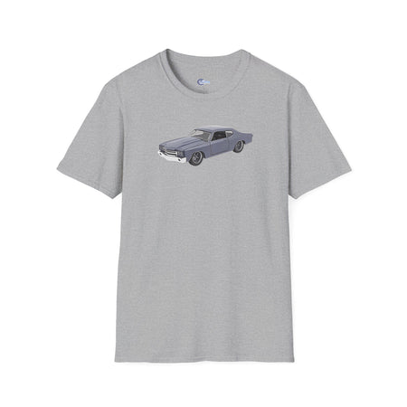Chevrolet Chevelle SS Primer Grey Cartoon Styling - Fast and Furious Inspired T-Shirt - American Muscle-Modelcars.com-ModelCars.com