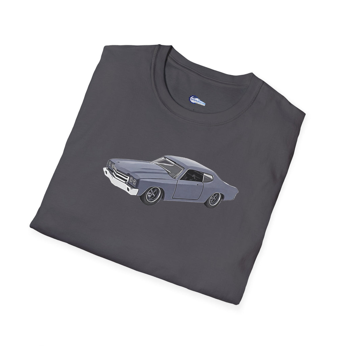 Chevrolet Chevelle SS Primer Grey Cartoon Styling - Fast and Furious Inspired T-Shirt - American Muscle-Modelcars.com-ModelCars.com