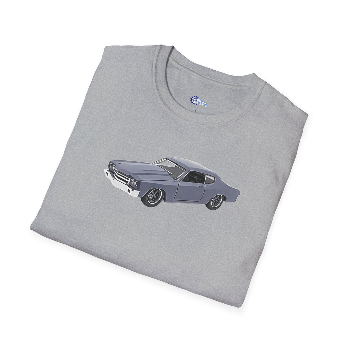 Chevrolet Chevelle SS Primer Grey Cartoon Styling - Fast and Furious Inspired T-Shirt - American Muscle-Modelcars.com-ModelCars.com