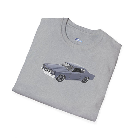 Chevrolet Chevelle SS Primer Grey Cartoon Styling - Fast and Furious Inspired T-Shirt - American Muscle-Modelcars.com-ModelCars.com