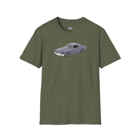 Chevrolet Chevelle SS Primer Grey Cartoon Styling - Fast and Furious Inspired T-Shirt - American Muscle-Modelcars.com-ModelCars.com