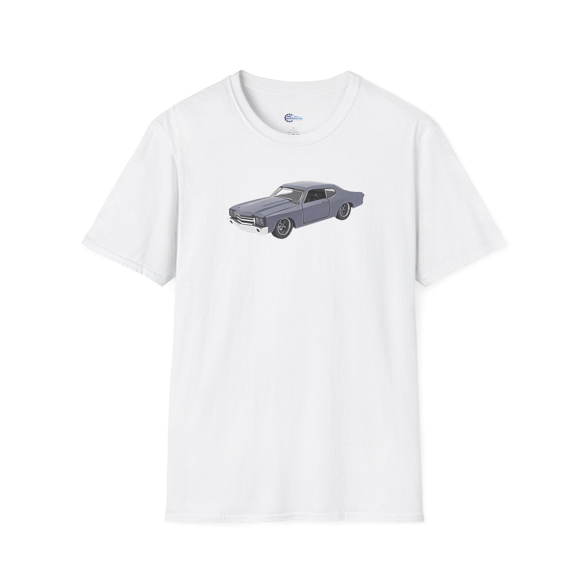 Chevrolet Chevelle SS Primer Grey Cartoon Styling - Fast and Furious Inspired T-Shirt - American Muscle-Modelcars.com-ModelCars.com
