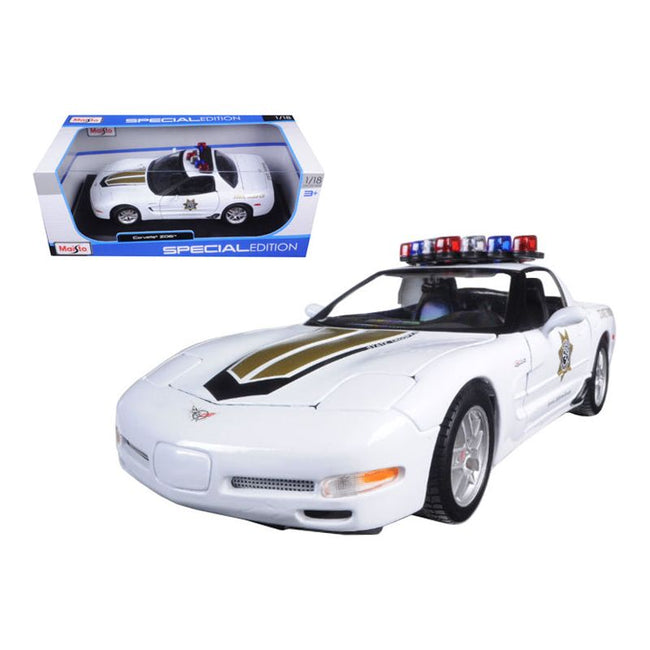 Chevrolet Corvette C5 Z06 Police 1/18 Diecast Model Car by Maisto-Maisto-ModelCars.com