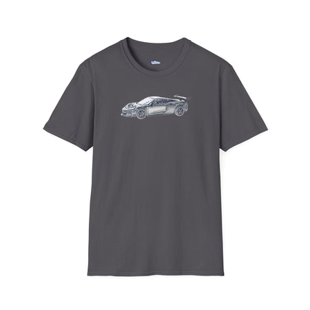 Chevrolet Corvette C8 ZR1 T-Shirt - American Muscle, Black with Blue Stripes-Modelcars.com-ModelCars.com