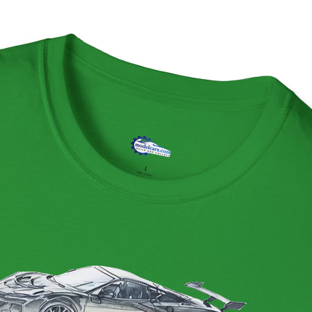 Chevrolet Corvette C8 ZR1 T-Shirt - American Muscle, Black with Blue Stripes-Modelcars.com-ModelCars.com