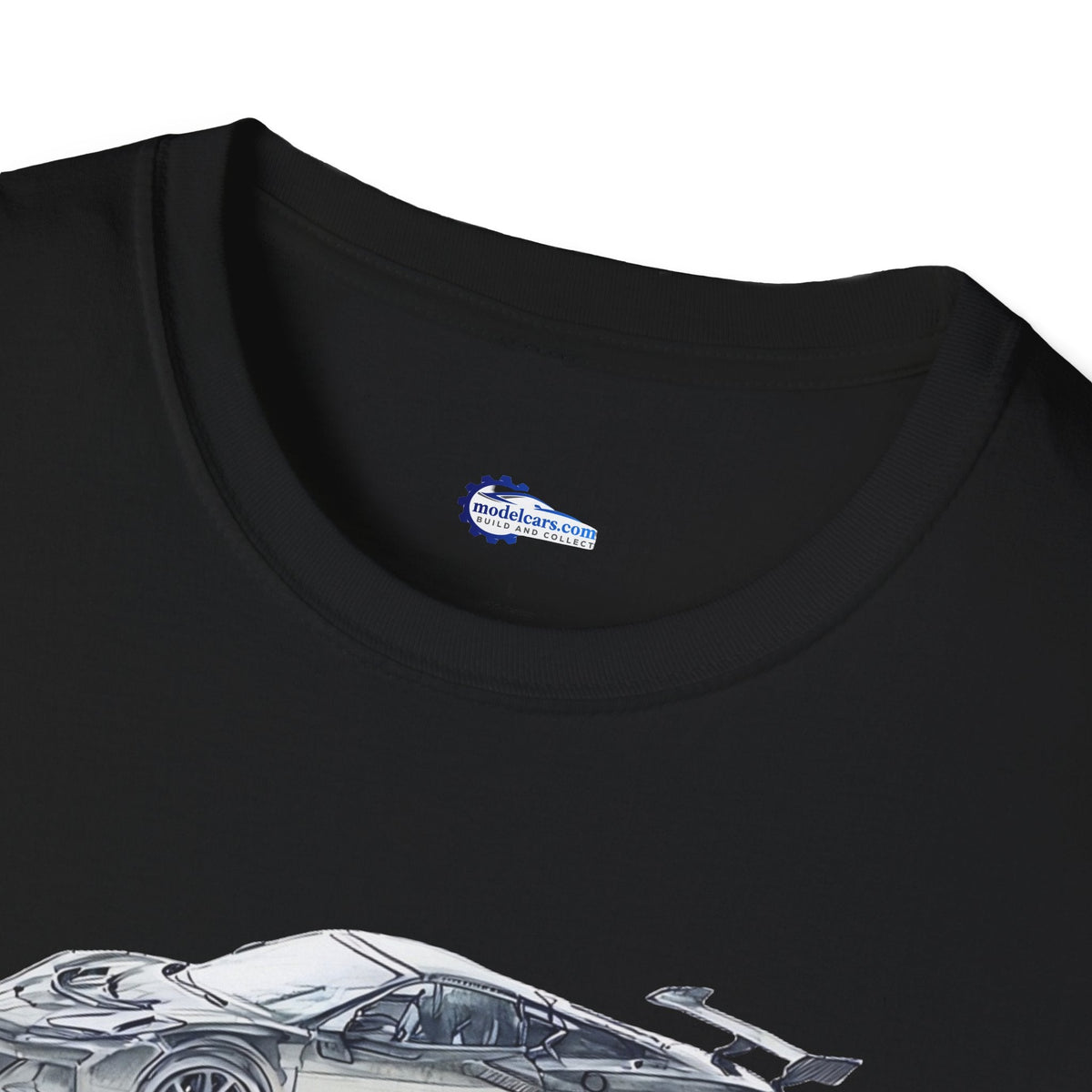Chevrolet Corvette C8 ZR1 T-Shirt - American Muscle, Black with Blue Stripes-Modelcars.com-ModelCars.com
