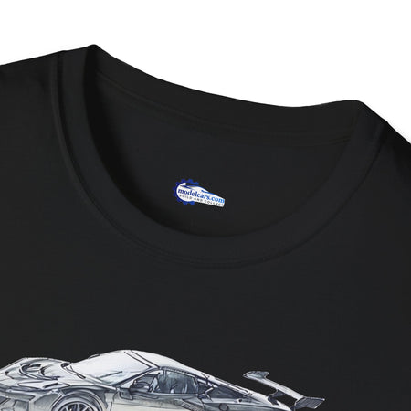 Chevrolet Corvette C8 ZR1 T-Shirt - American Muscle, Black with Blue Stripes-Modelcars.com-ModelCars.com