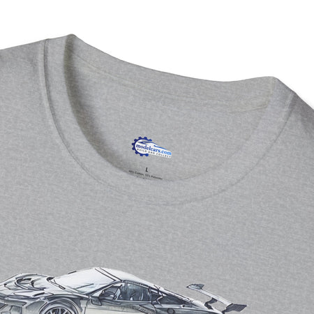 Chevrolet Corvette C8 ZR1 T-Shirt - American Muscle, Black with Blue Stripes-Modelcars.com-ModelCars.com