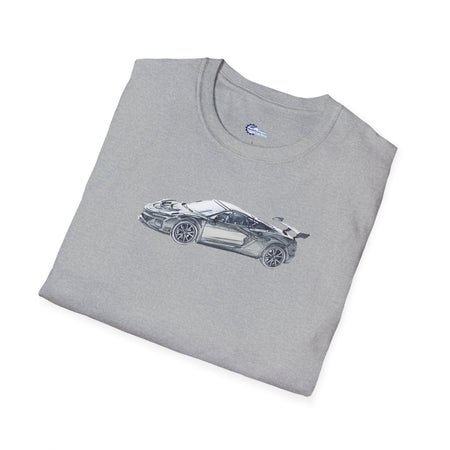 Chevrolet Corvette C8 ZR1 T-Shirt - American Muscle, Black with Blue Stripes-Modelcars.com-ModelCars.com