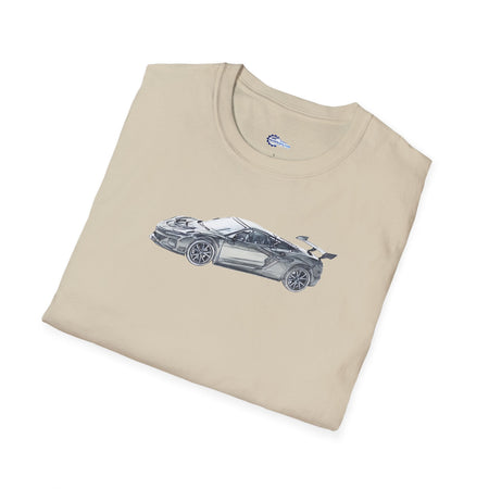 Chevrolet Corvette C8 ZR1 T-Shirt - American Muscle, Black with Blue Stripes-Modelcars.com-ModelCars.com
