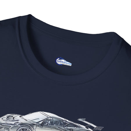 Chevrolet Corvette C8 ZR1 T-Shirt - American Muscle, Black with Blue Stripes-Modelcars.com-ModelCars.com