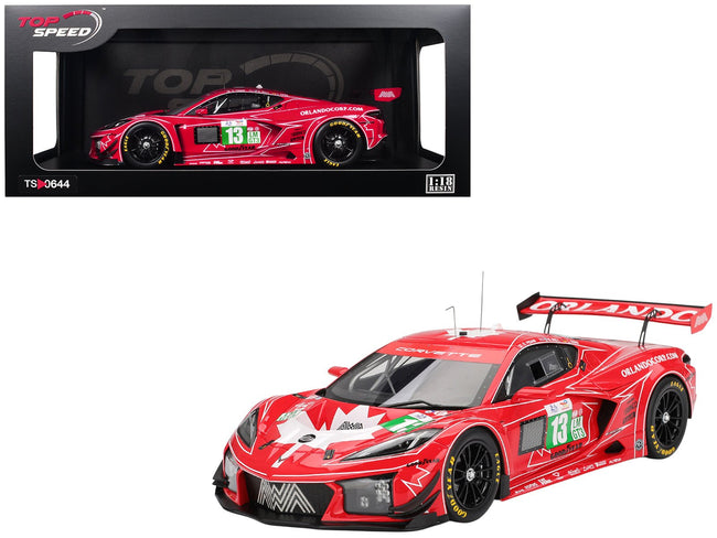 Chevrolet Corvette Z06 GT3.R 13 Matt Bell - Orey Fidani - Lars Kern "AWA Racing" "24 Hours of Le Mans" (2025) 1/18 Model Car by Top Speed-Top Speed-ModelCars.com