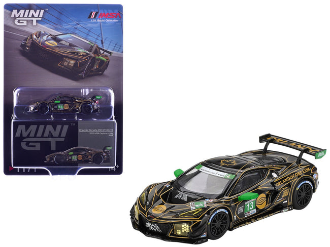 Chevrolet Corvette Z06 GT3.R 13 Matt Bell - Orey Fidani - Lars Kern - Marvin Kirchhofer "AWA" GTD Class Winner IMSA "24 Hours of Daytona" (2025) 1/64 Diecast Model Car by Mini GT-Mini GT-ModelCars.com