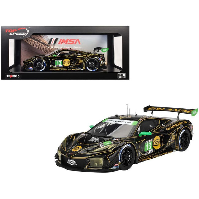 Chevrolet Corvette Z06 GT3.R #13 Matt Bell - Orey Fidani - Lars Kern - Marvin Kirchhofer "AWA" IMSA GTD Class Winner "24 Hours of Daytona" (2025) 1/18 Model Car by Top Speed-Top Speed-ModelCars.com