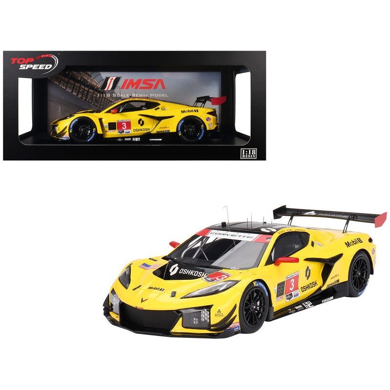 Chevrolet Corvette Z06 GT3.R 3 Antonio Garcia - Daniel Juncadella - Alexander Sims "Corvette Racing by Pratt Miller Motorsports" IMSA GTD Pro "24 Hours of Daytona" (2024) 1/18 Model Car by Top Speed - Top Speed - ModelCars.com