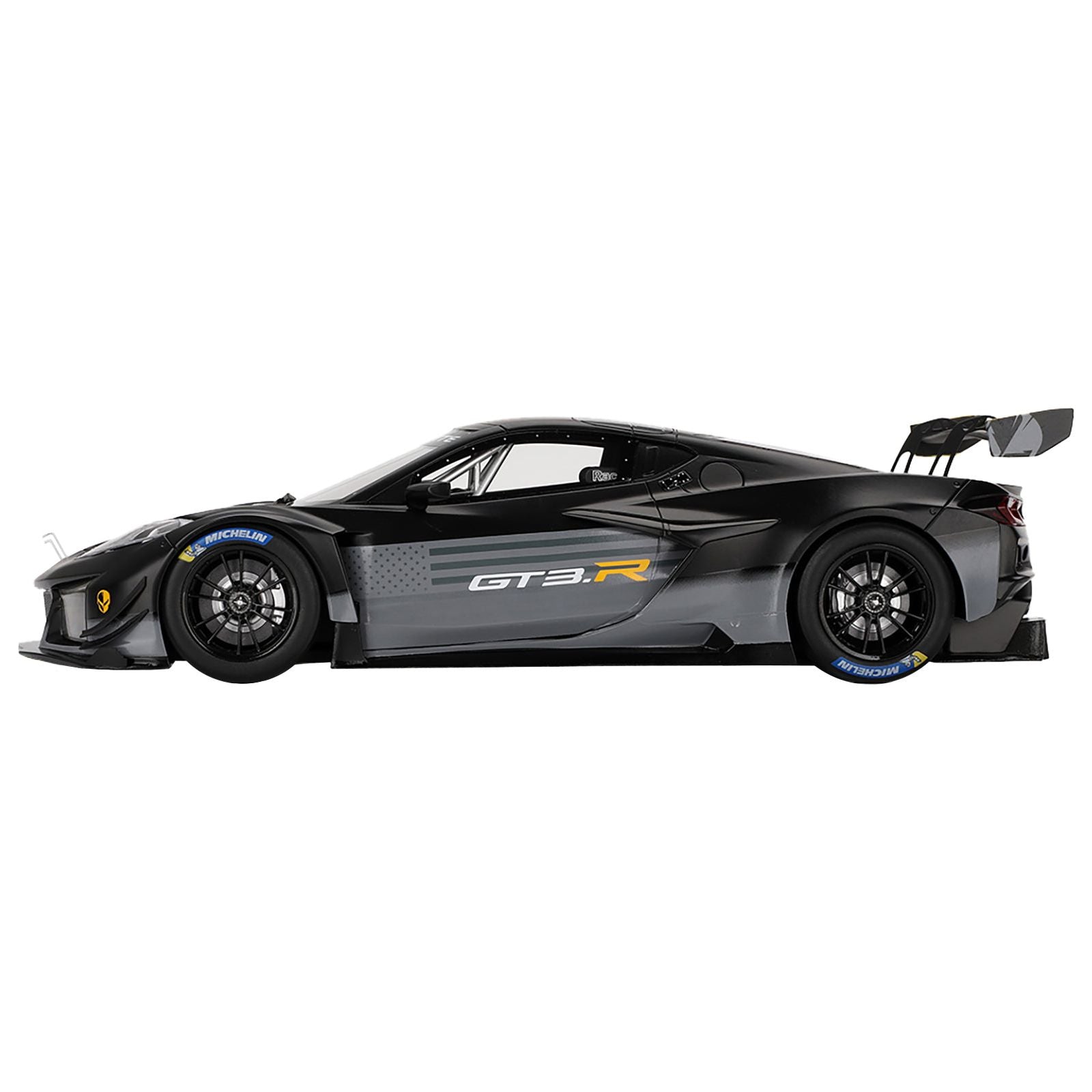 Chevrolet Corvette Z06 GT3.R Black with Graphics "Road America Test Car" (2023) 1/18 Model Car by Top Speed - Top Speed - ModelCars.com