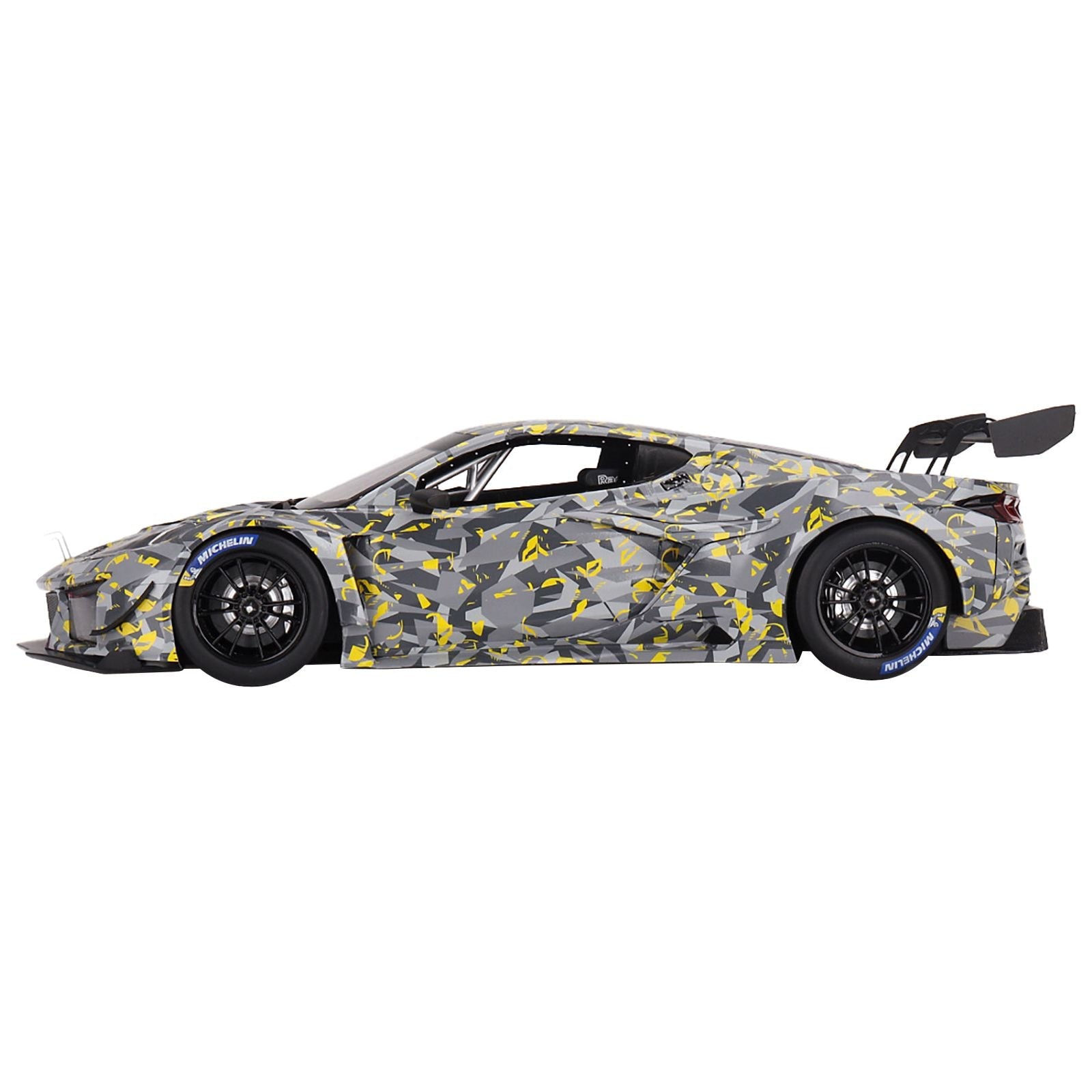 Chevrolet Corvette Z06 GT3.R Gray and Yellow Graphics "Sebring Test Car" (2022) 1/18 Model Car by Top Speed - Top Speed - ModelCars.com