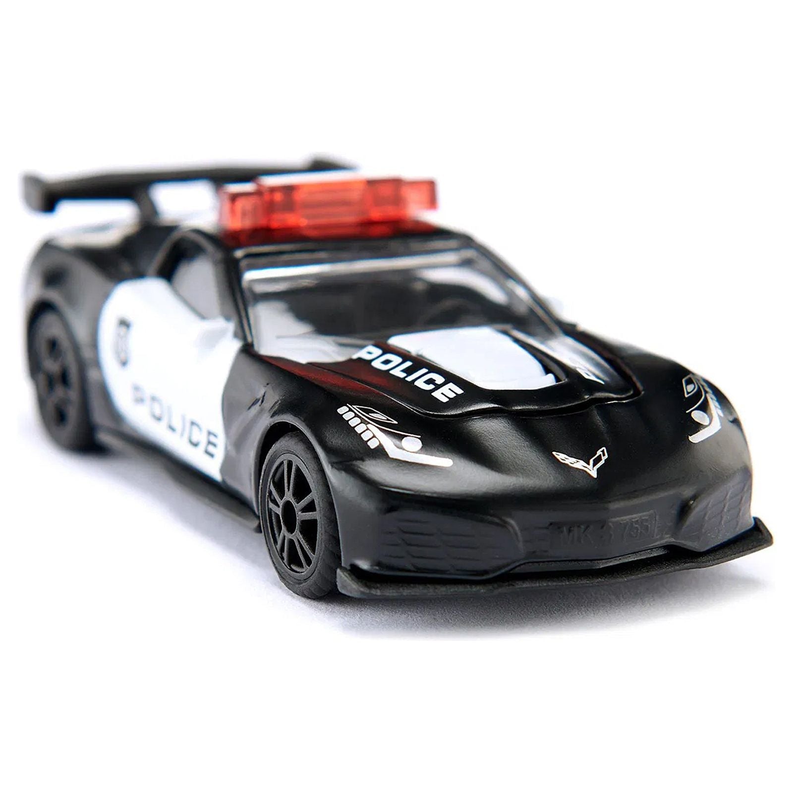 Chevrolet Corvette ZR1 Police Car Black and White Diecast Model Car by Siku - SIKU - ModelCars.com