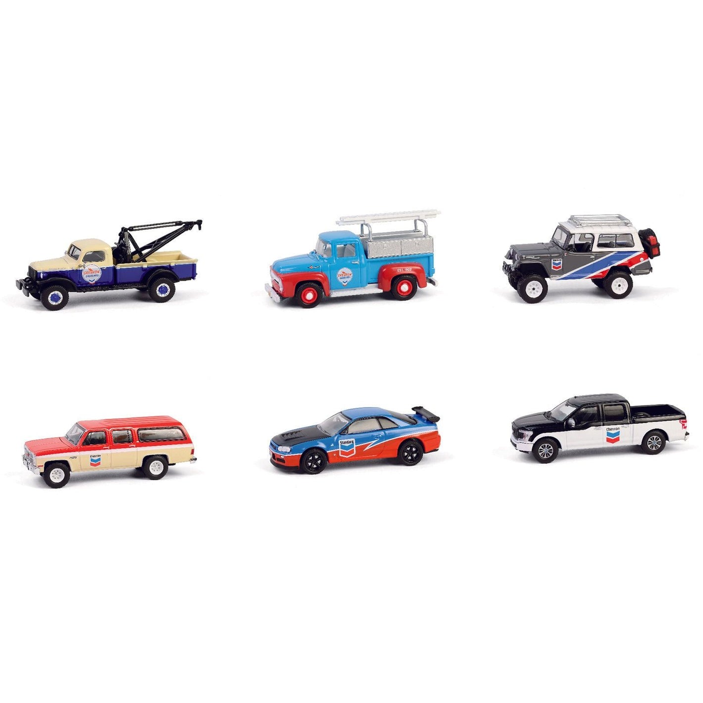 "Chevron Special Edition" Series 1 Set of 6 pieces 1/64 Diecast Model Cars by Greenlight - Greenlight - ModelCars.com