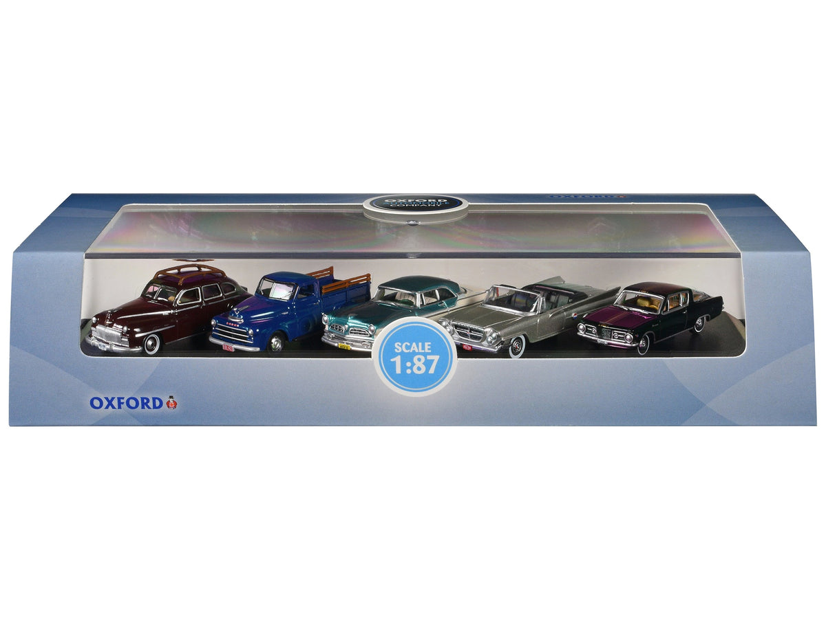 Chrysler Centenary 5 Piece Set 1/87 (HO) Scale Diecast Model Cars by Oxford Diecast-Oxford Diecast-ModelCars.com
