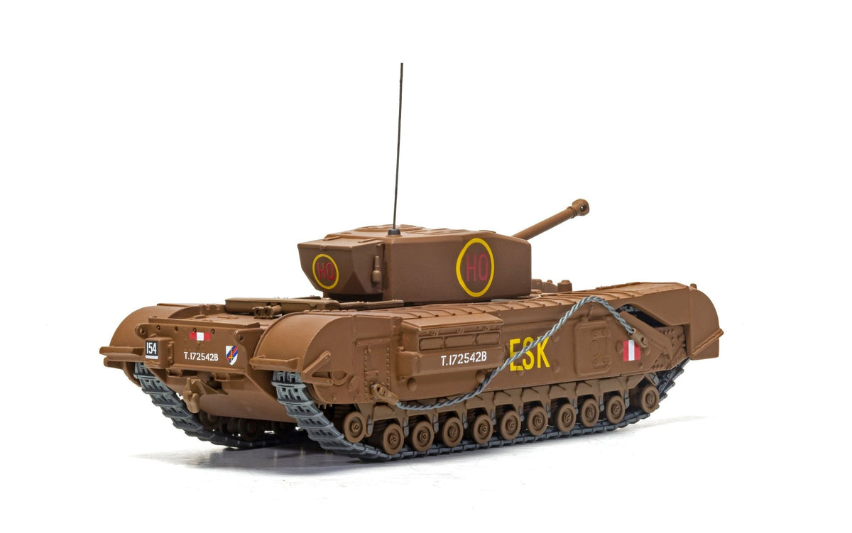 Churchill Mk.III Tank "ESK Squadron HQ C Squadron 3rd Battalion Scots Guards 6th Guards Armoured Brigade" (1943) British Royal Army "Military Legends" Series 1/50 Diecast Model by Corgi-Corgi-ModelCars.com