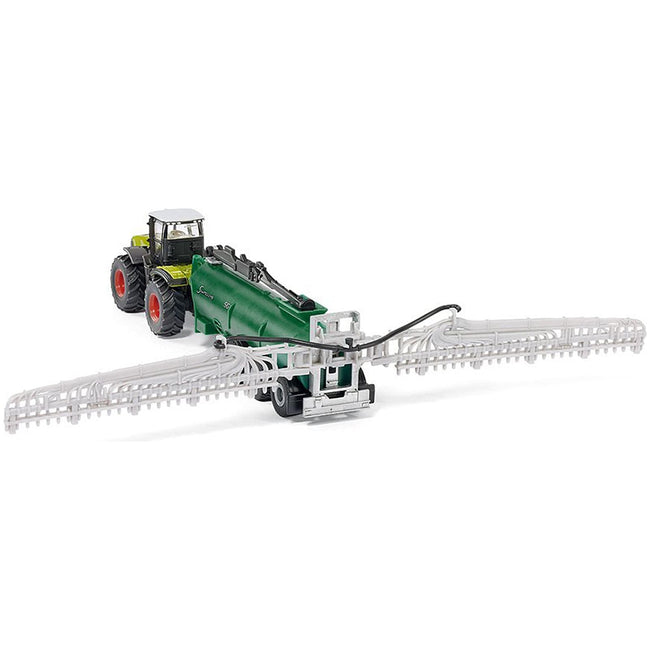 Claas 5000 Xerion Tractor Green and Black with Vacuum Tanker 1/87 (HO) Diecast Model by Siku-SIKU-ModelCars.com
