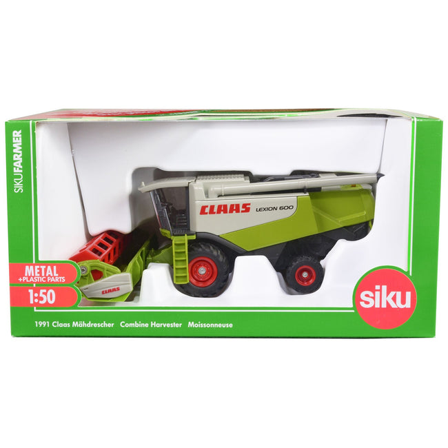 Claas Lexion 600 Combine Harvester Green and Gray 1/50 Diecast Model by Siku-SIKU-ModelCars.com