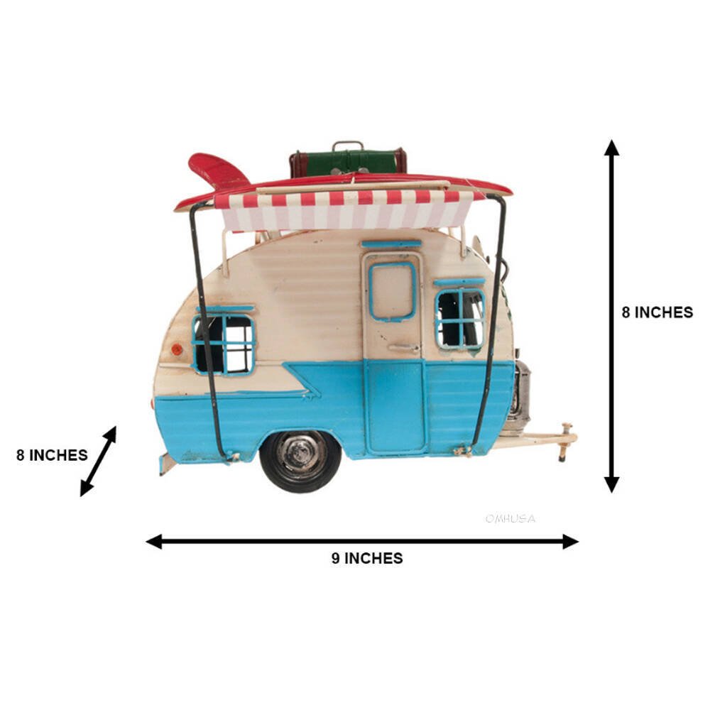 Classic Camper with photo frame piggy bank Metal-Old Modern-ModelCars.com