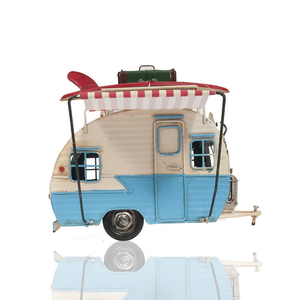 Classic Camper with photo frame piggy bank Metal-Old Modern-ModelCars.com