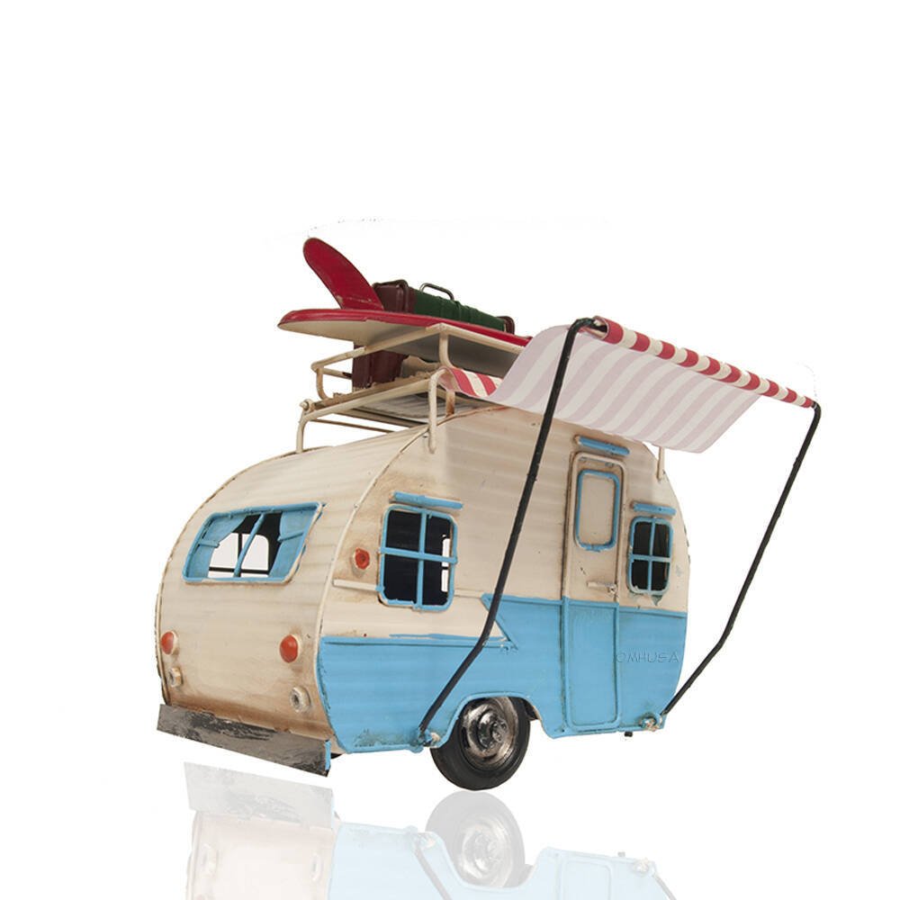 Classic Camper with photo frame piggy bank Metal-Old Modern-ModelCars.com