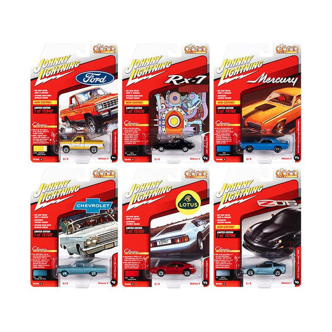"Classic Gold Collection" 2021 Set A of 6 Cars Release 4 1/64 Diecast Model Cars by Johnny Lightning - Johnny Lightning - ModelCars.com